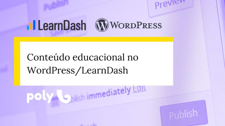 Conteúdo educacional no WordPress/LearnDash