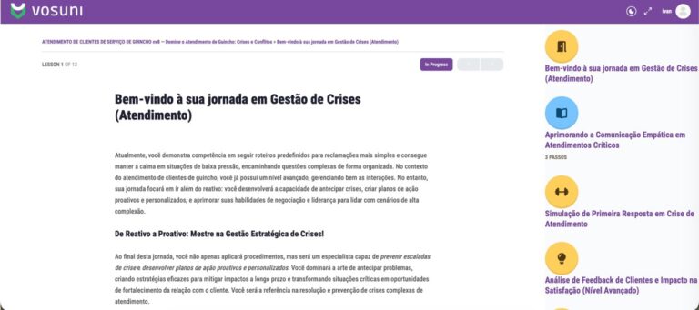 Gerador de cursos por IA que adapta o ensino ao nível real do usuário