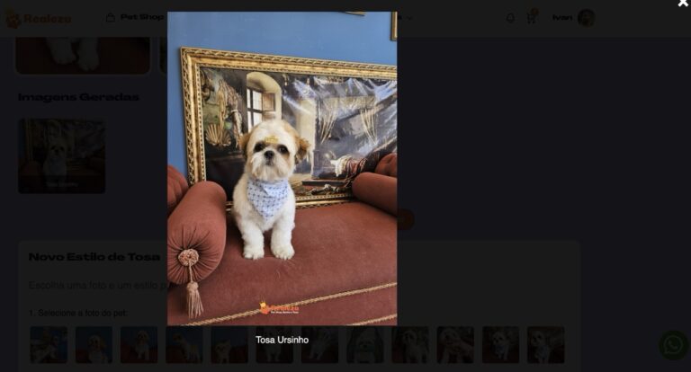 Gerador de tosas via IA para aumentar vendas em pet shop
